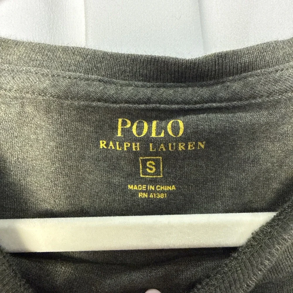 Ralph Lauren Polo S Long Sleeve T-shirt Classic Fit Mens Casual Comfort Green